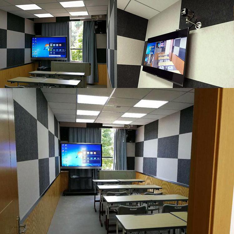 湖南岳陽學校教室聚酯纖維吸音板聲學工程