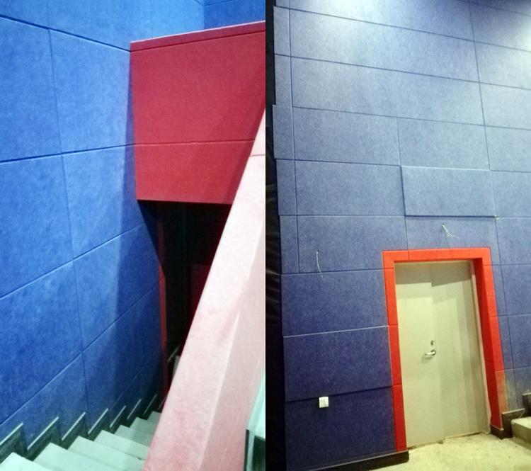 廣東清遠電影院防火聚酯纖維吸音板聲學工程