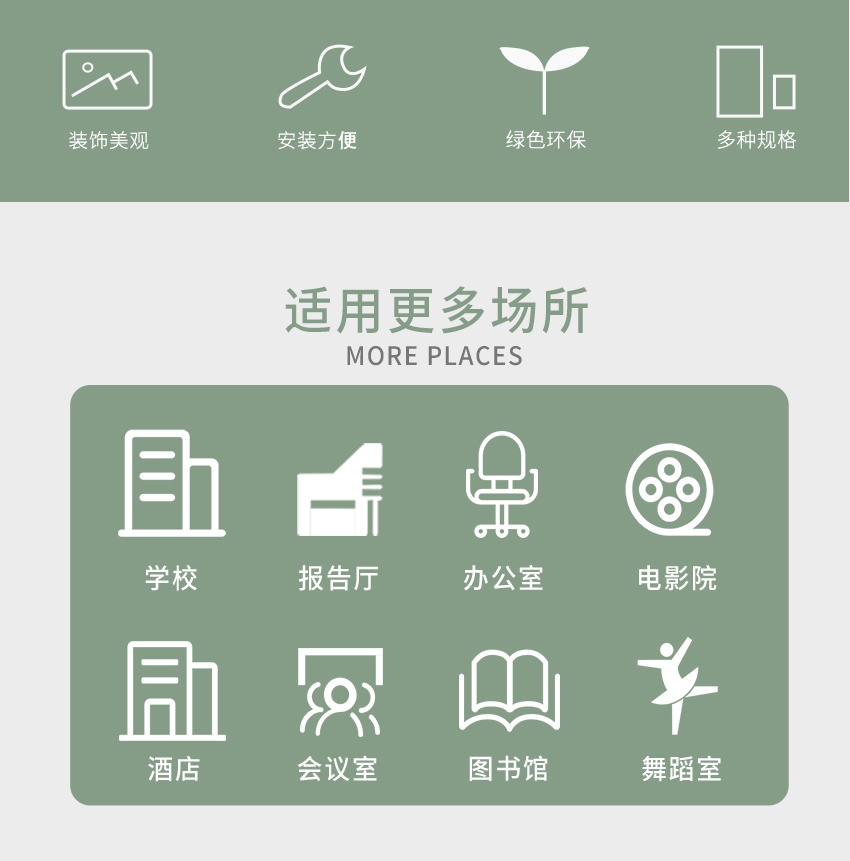 穿孔聚酯纖維吸音板適用場(chǎng)所